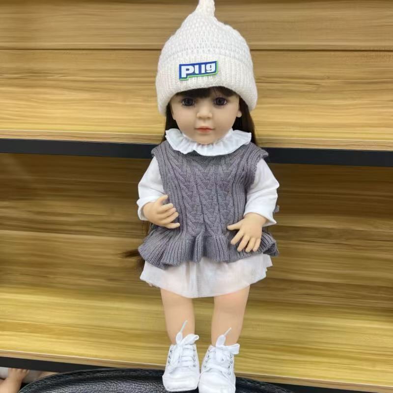 22-Inch High-Realism Reborn Toddler Doll- wool skirt