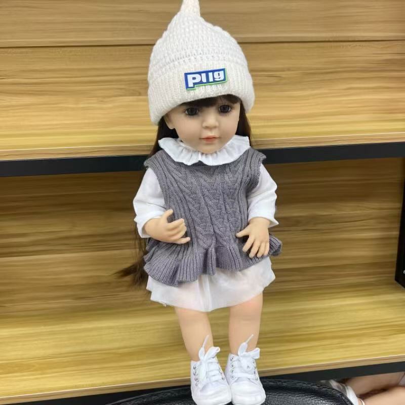 22-Inch High-Realism Reborn Toddler Doll- wool skirt