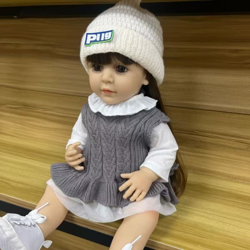 22-Inch High-Realism Reborn Toddler Doll- wool skirt