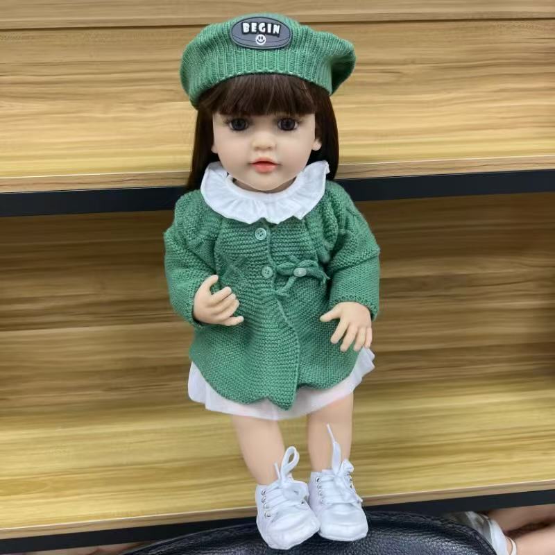 22-Inch High-Realism Reborn Toddler Doll-Snowflake sweater