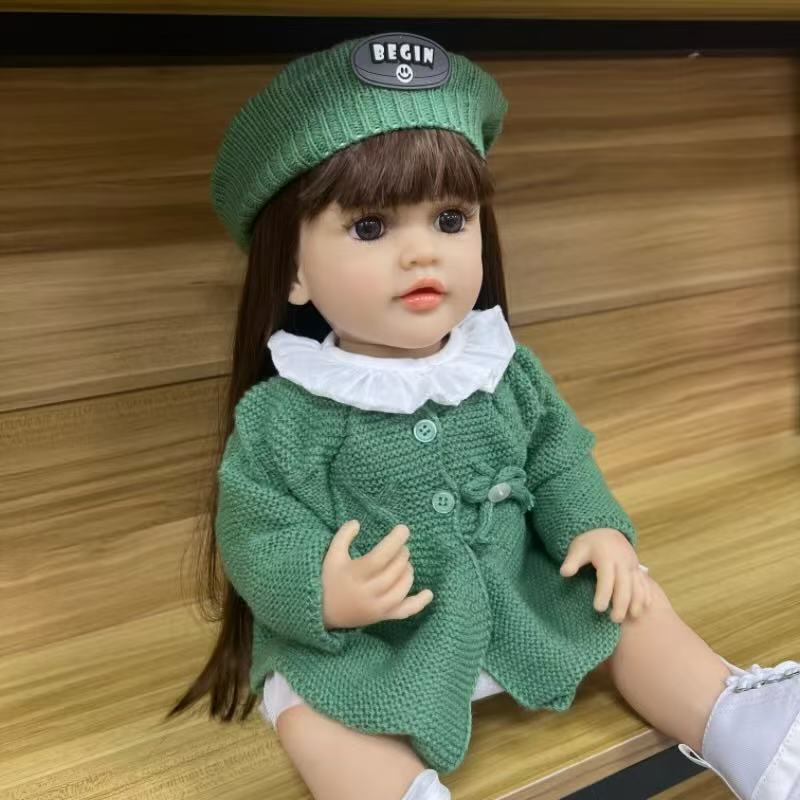 22-Inch High-Realism Reborn Toddler Doll-Snowflake sweater