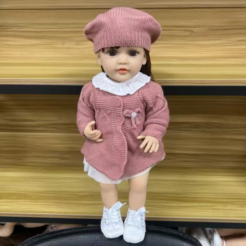 22-Inch High-Realism Reborn Toddler Doll-Snowflake sweater
