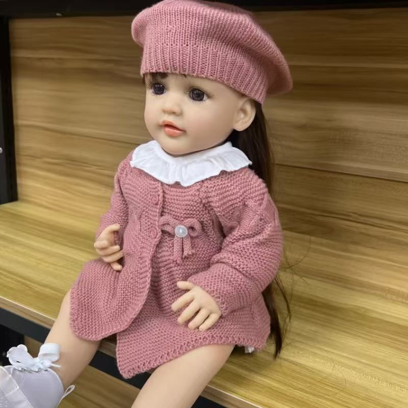 22-Inch High-Realism Reborn Toddler Doll-Snowflake sweater