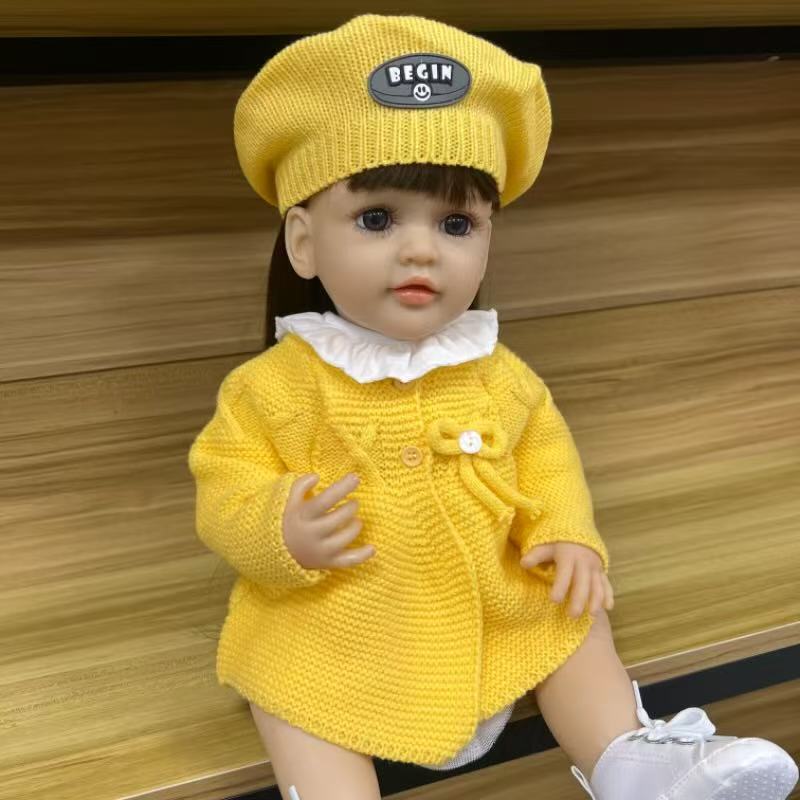 22-Inch High-Realism Reborn Toddler Doll-Snowflake sweater