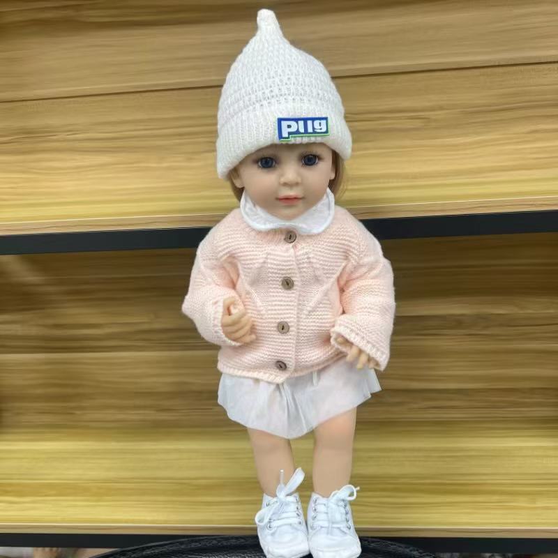 22-Inch High-Realism Reborn Toddler Doll- wool skirt