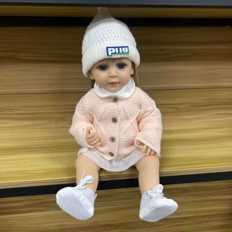 22-Inch High-Realism Reborn Toddler Doll- wool skirt