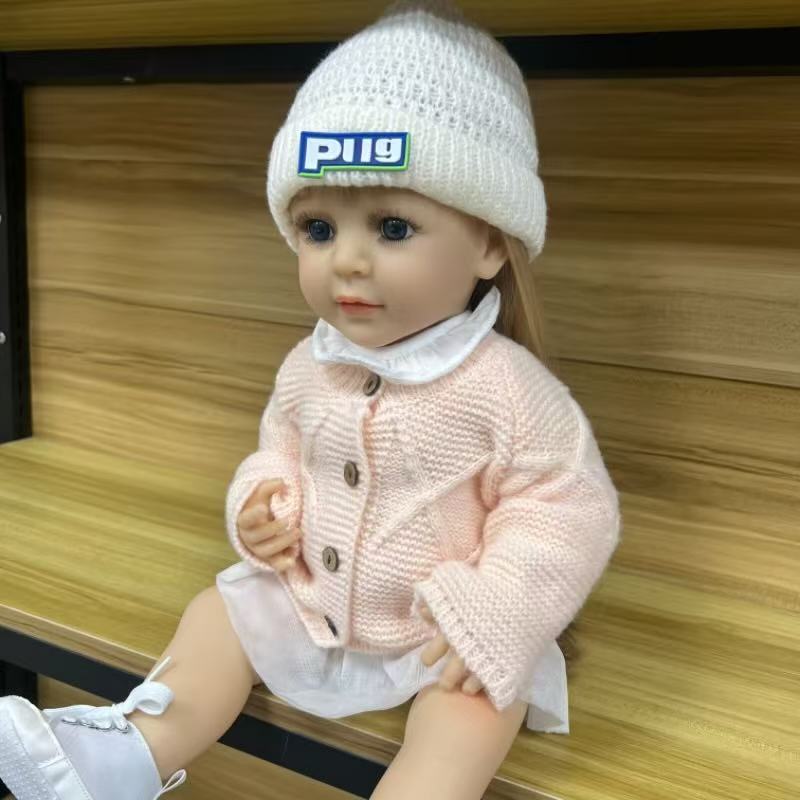 22-Inch High-Realism Reborn Toddler Doll- wool skirt