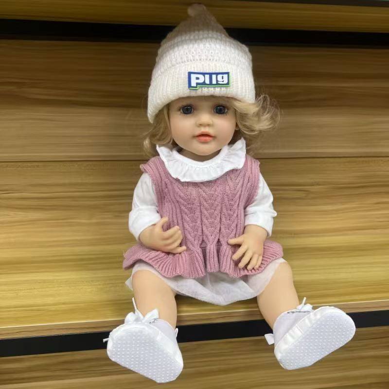 22-Inch High-Realism Reborn Toddler Doll- wool skirt
