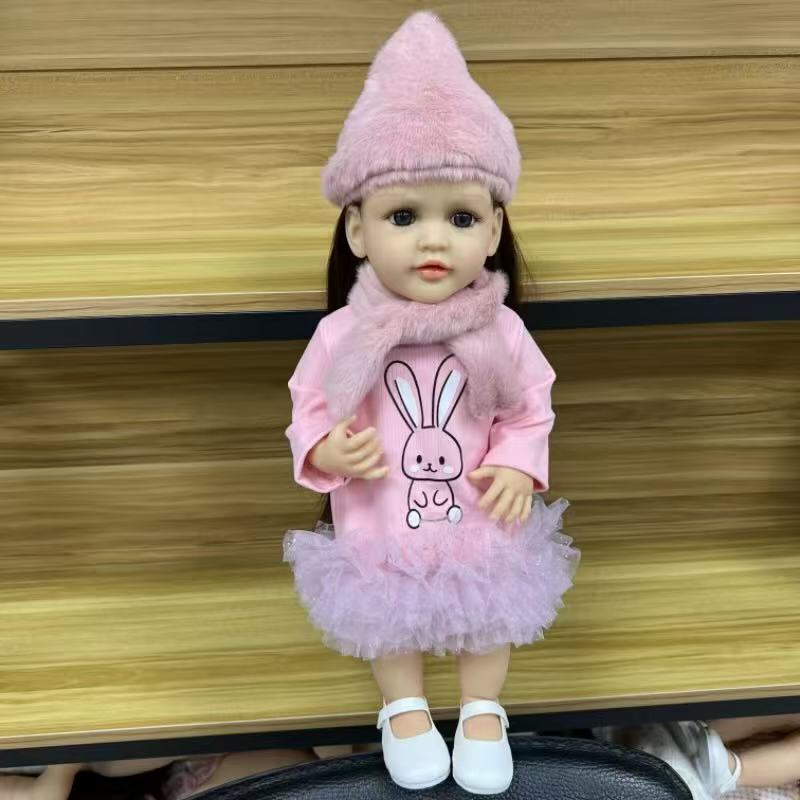 22-Inch High-Realism Reborn Toddler Doll-Rabbit Print