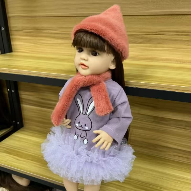 22-Inch High-Realism Reborn Toddler Doll-Rabbit Print