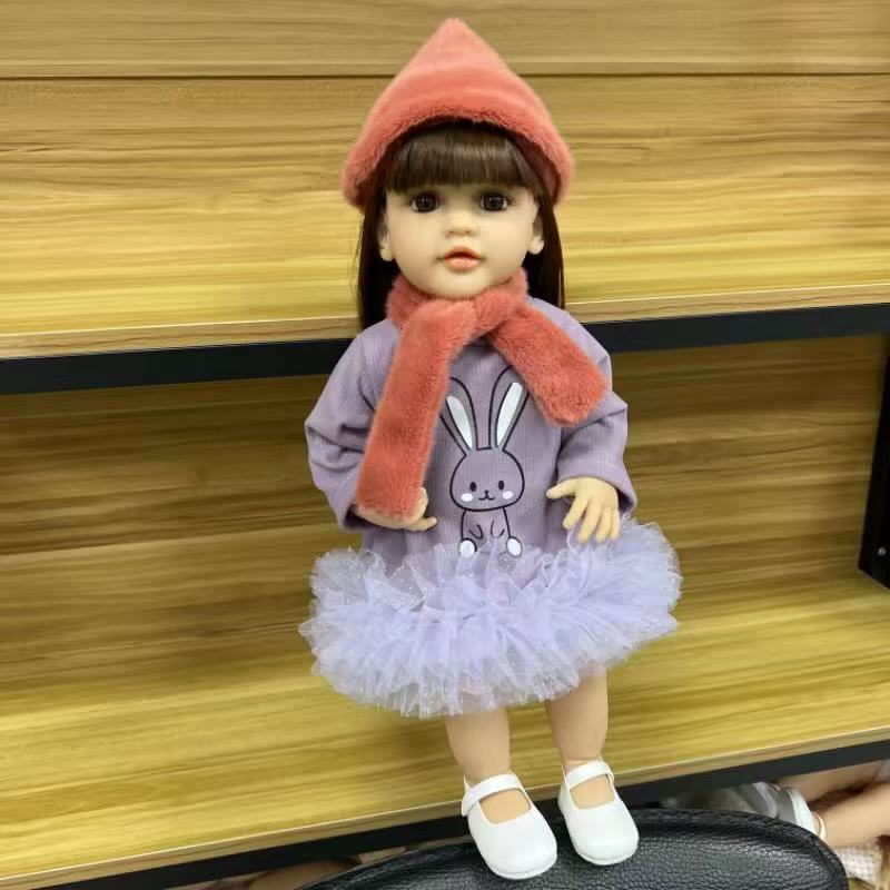 22-Inch High-Realism Reborn Toddler Doll-Rabbit Print