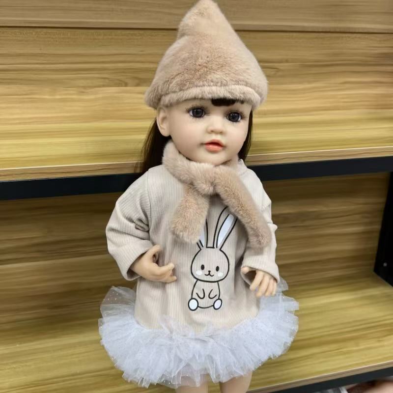 22-Inch High-Realism Reborn Toddler Doll-Rabbit Print
