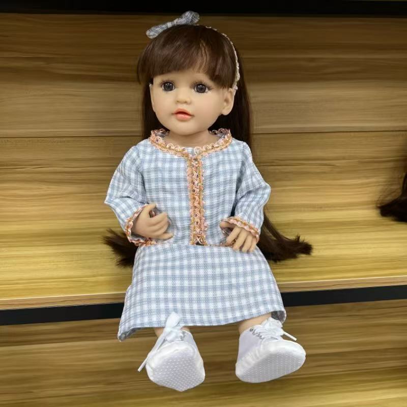 22-Inch High-Realism Reborn Toddler Doll-Fine-Knit French-Style Set