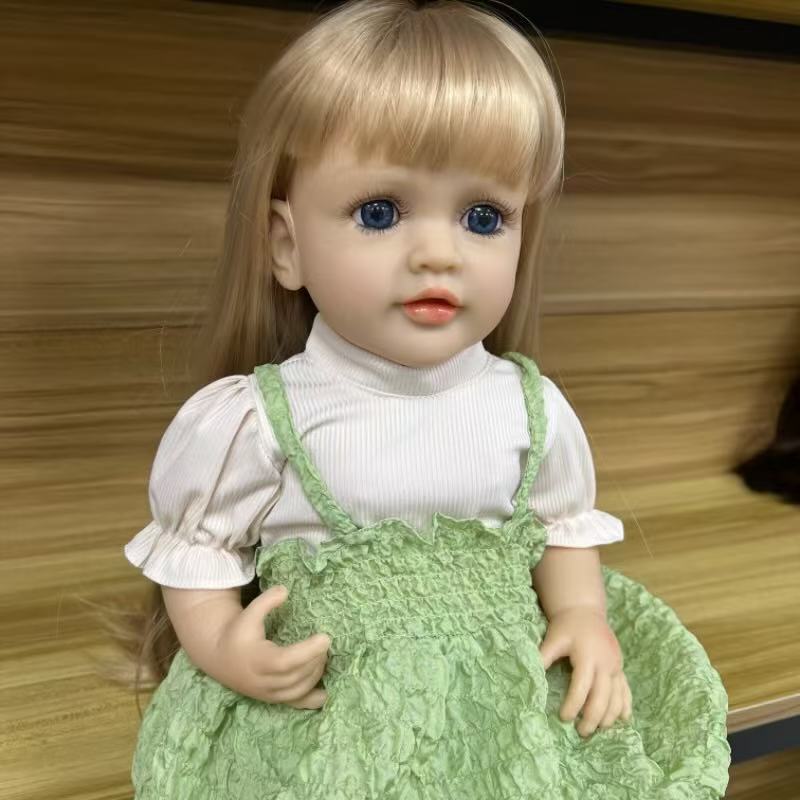 22-Inch High-Realism Reborn Toddler Doll-Puff Skirt Dress