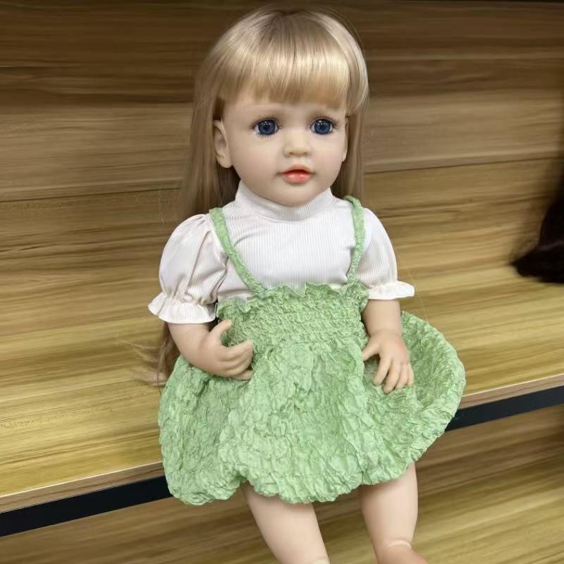 22-Inch High-Realism Reborn Toddler Doll-Puff Skirt Dress