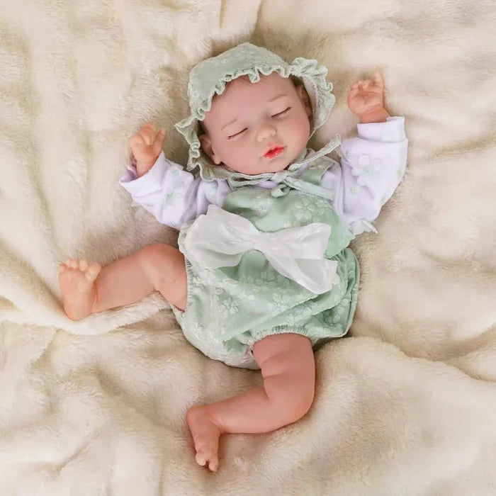 20-Inch Reborn Doll-wool sweater- green