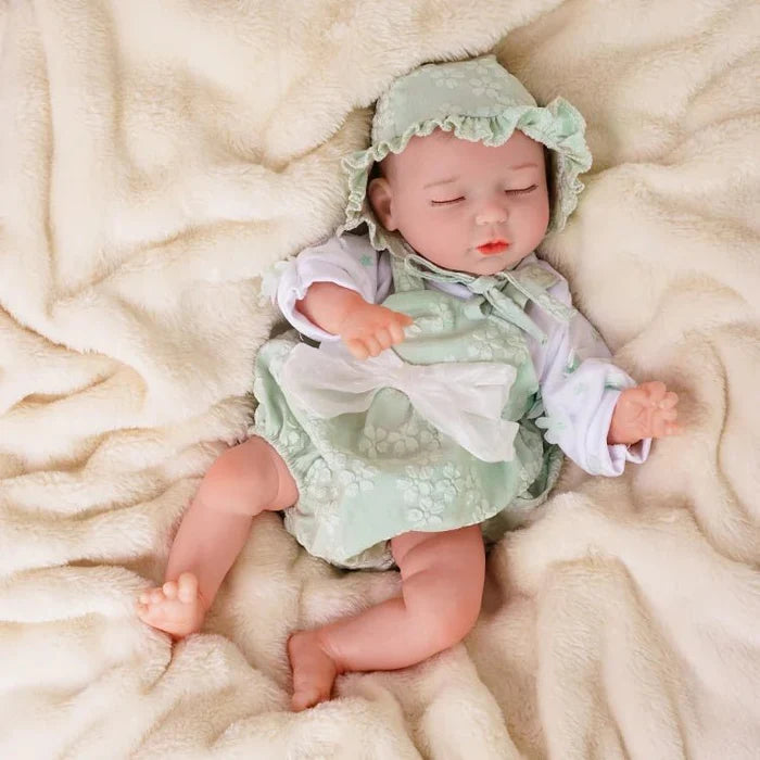 20-Inch Reborn Doll-wool sweater- green