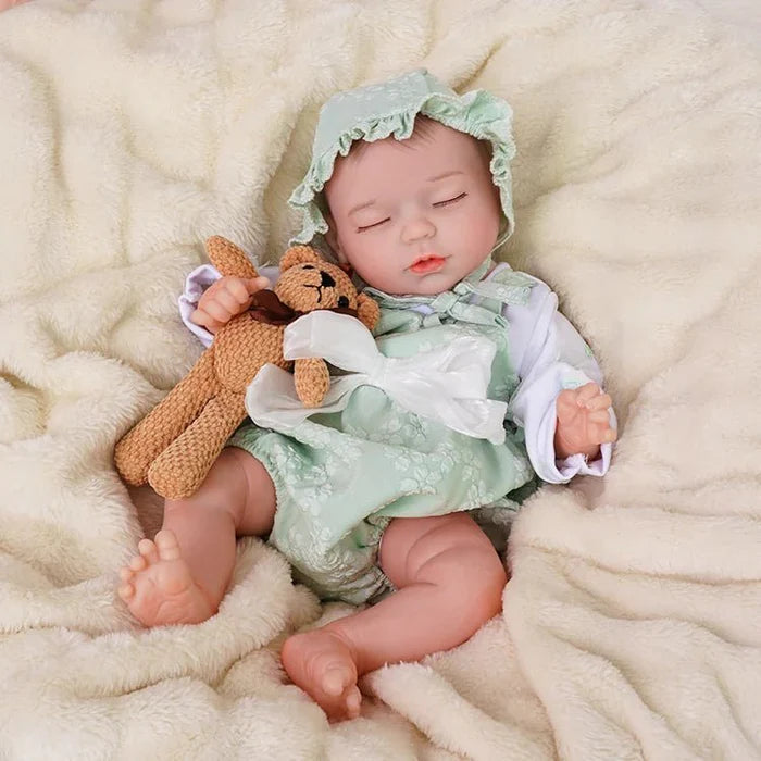 20-Inch Reborn Doll-wool sweater- green