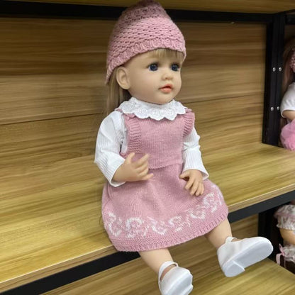22-Inch High-Realism Reborn Toddler Doll-wool sweater