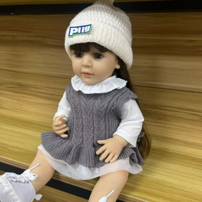 22-Inch High-Realism Reborn Toddler Doll- wool skirt