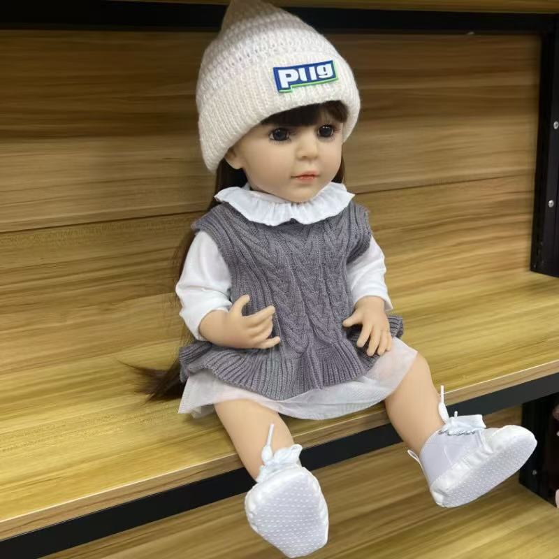 22-Inch High-Realism Reborn Toddler Doll- wool skirt