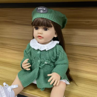 22-Inch High-Realism Reborn Toddler Doll-Snowflake sweater