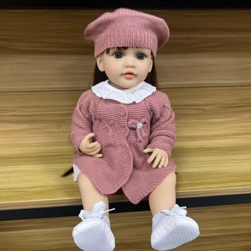22-Inch High-Realism Reborn Toddler Doll-Snowflake sweater