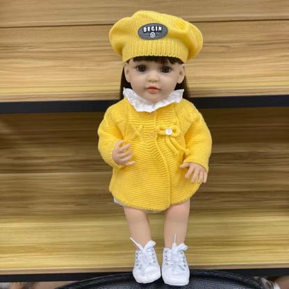 22-Inch High-Realism Reborn Toddler Doll-Snowflake sweater