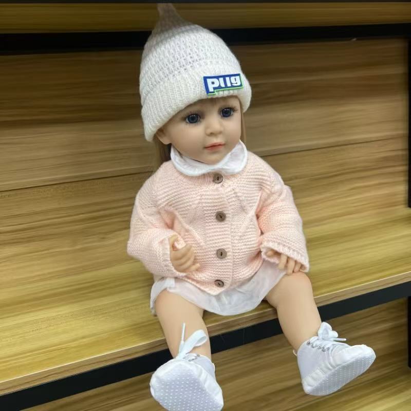 22-Inch High-Realism Reborn Toddler Doll- wool skirt