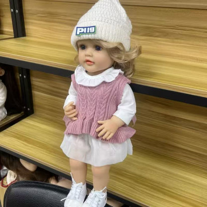 22-Inch High-Realism Reborn Toddler Doll- wool skirt