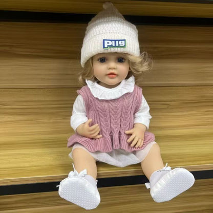 22-Inch High-Realism Reborn Toddler Doll- wool skirt