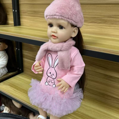 22-Inch High-Realism Reborn Toddler Doll-Rabbit Print