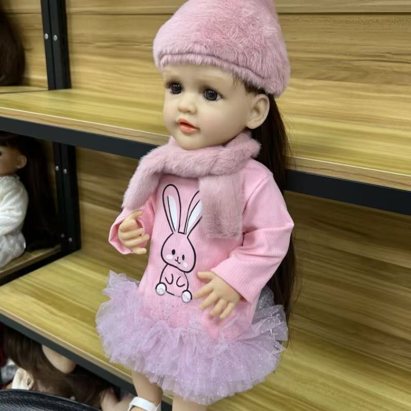 22-Inch High-Realism Reborn Toddler Doll-Rabbit Print