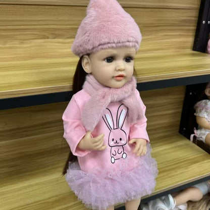 22-Inch High-Realism Reborn Toddler Doll-Rabbit Print