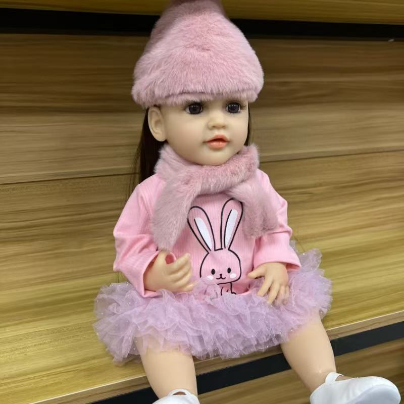 22-Inch High-Realism Reborn Toddler Doll-Rabbit Print