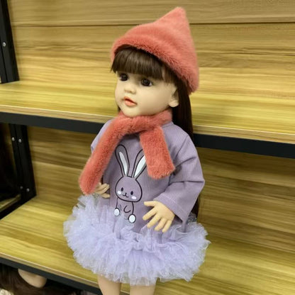 22-Inch High-Realism Reborn Toddler Doll-Rabbit Print