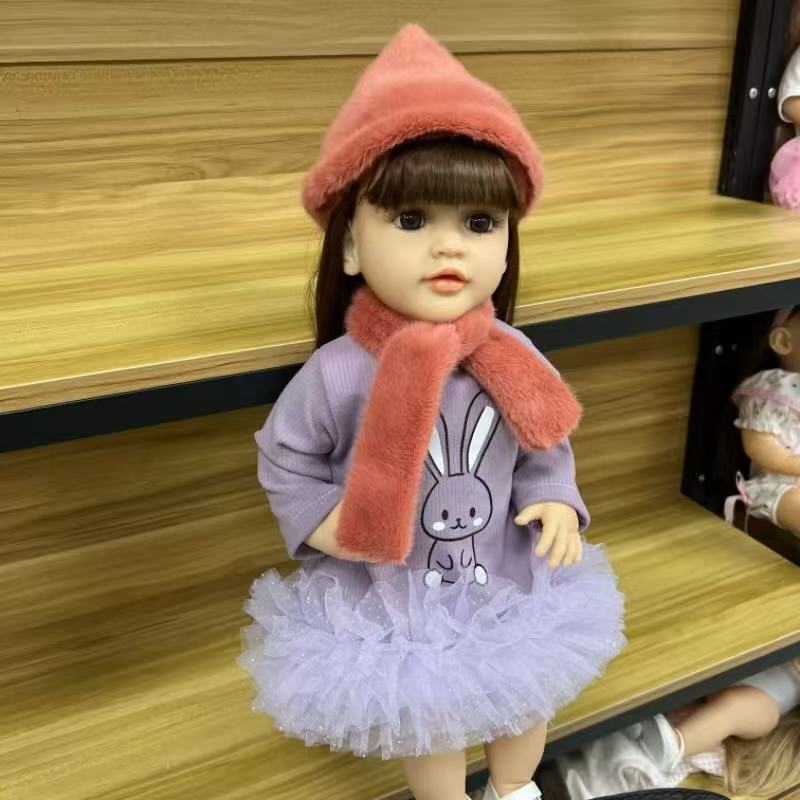 22-Inch High-Realism Reborn Toddler Doll-Rabbit Print