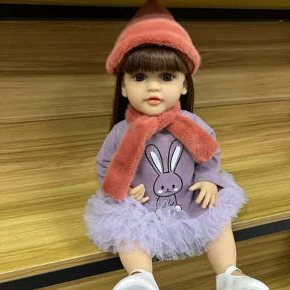 22-Inch High-Realism Reborn Toddler Doll-Rabbit Print