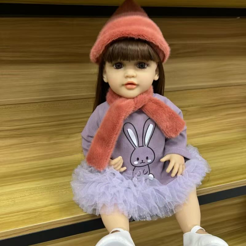 22-Inch High-Realism Reborn Toddler Doll-Rabbit Print