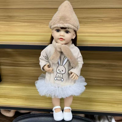 22-Inch High-Realism Reborn Toddler Doll-Rabbit Print