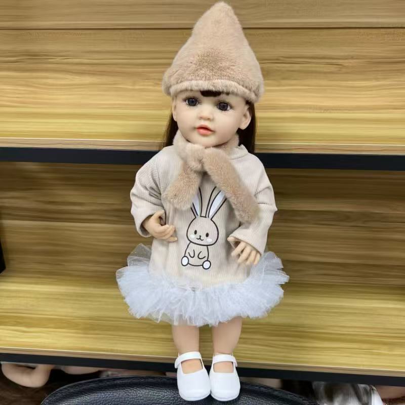 22-Inch High-Realism Reborn Toddler Doll-Rabbit Print