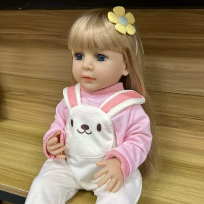 22-Inch High-Realism Reborn Toddler Doll-Rabbit Pattern
