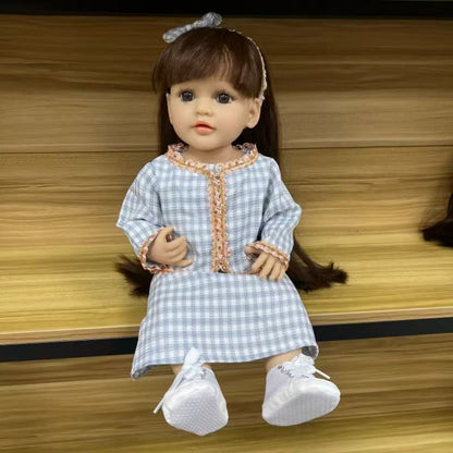 22-Inch High-Realism Reborn Toddler Doll-Fine-Knit French-Style Set