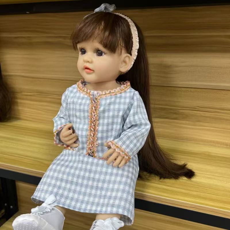 22-Inch High-Realism Reborn Toddler Doll-Fine-Knit French-Style Set