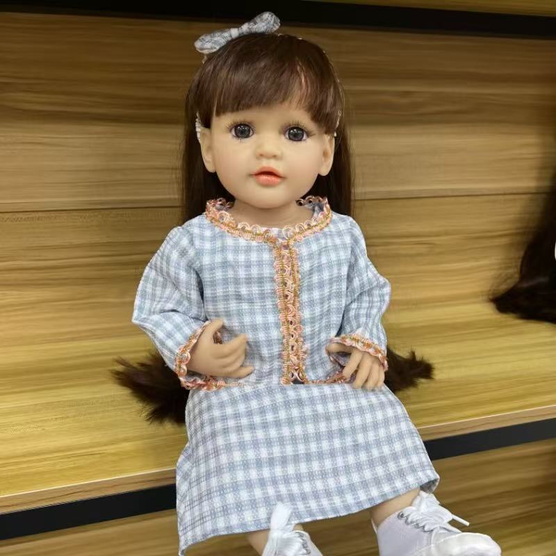 22-Inch High-Realism Reborn Toddler Doll-Fine-Knit French-Style Set