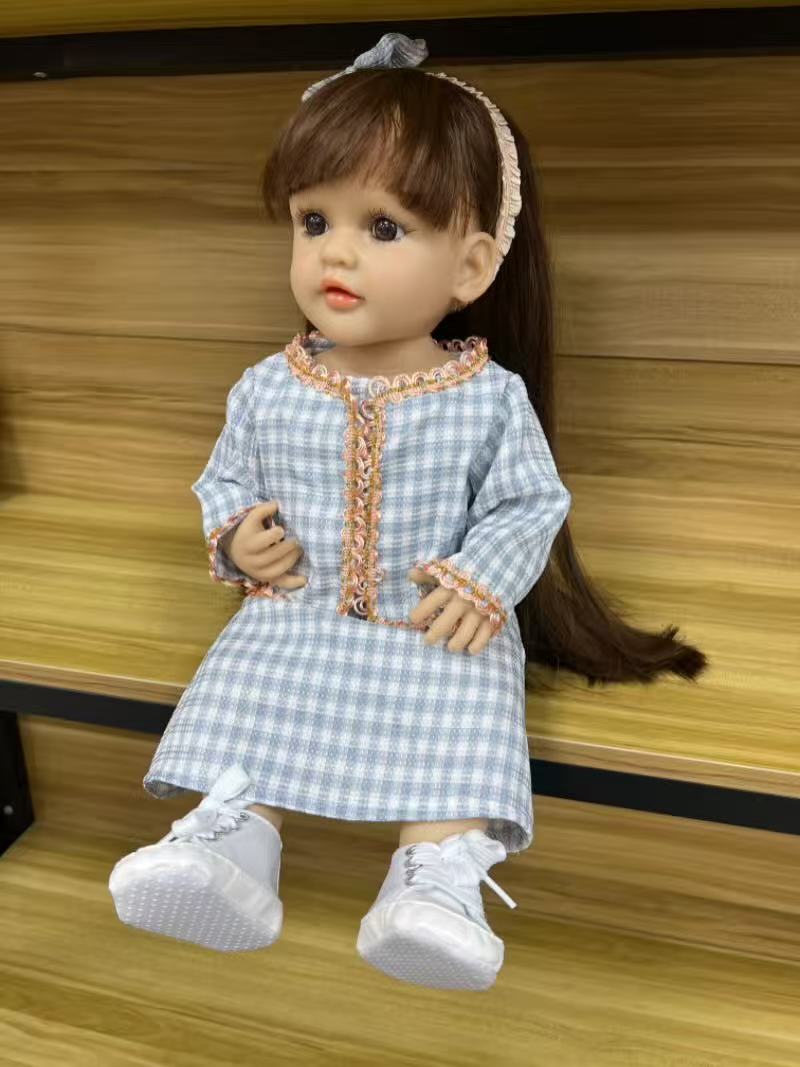 22-Inch High-Realism Reborn Toddler Doll-Fine-Knit French-Style Set