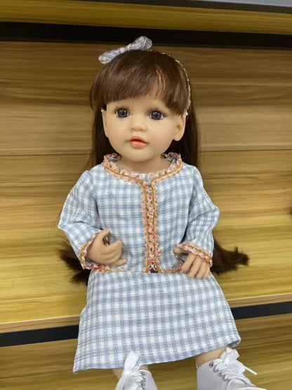 22-Inch High-Realism Reborn Toddler Doll-Fine-Knit French-Style Set
