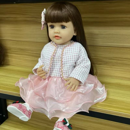 22-Inch High-Realism Reborn Toddler Doll-High-Quality Dress