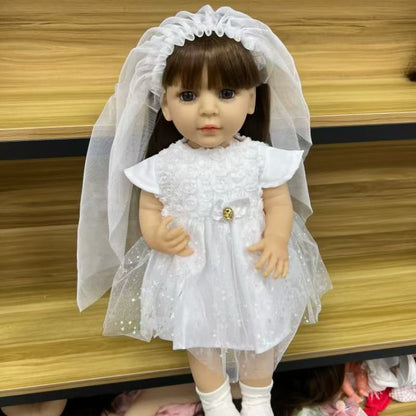 22-Inch High-Realism Reborn Toddler Doll-Bridal Gown