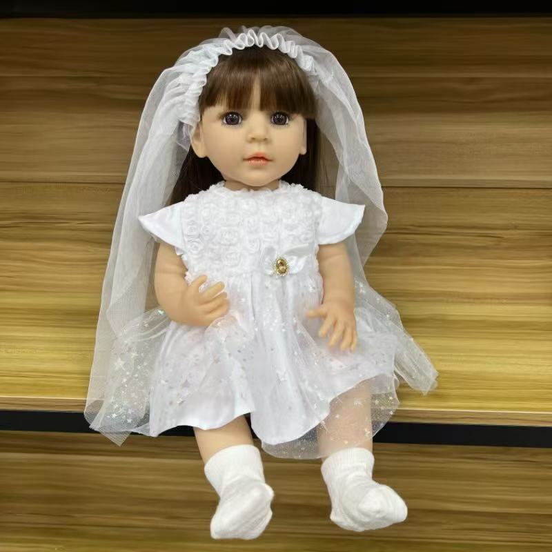 22-Inch High-Realism Reborn Toddler Doll-Bridal Gown